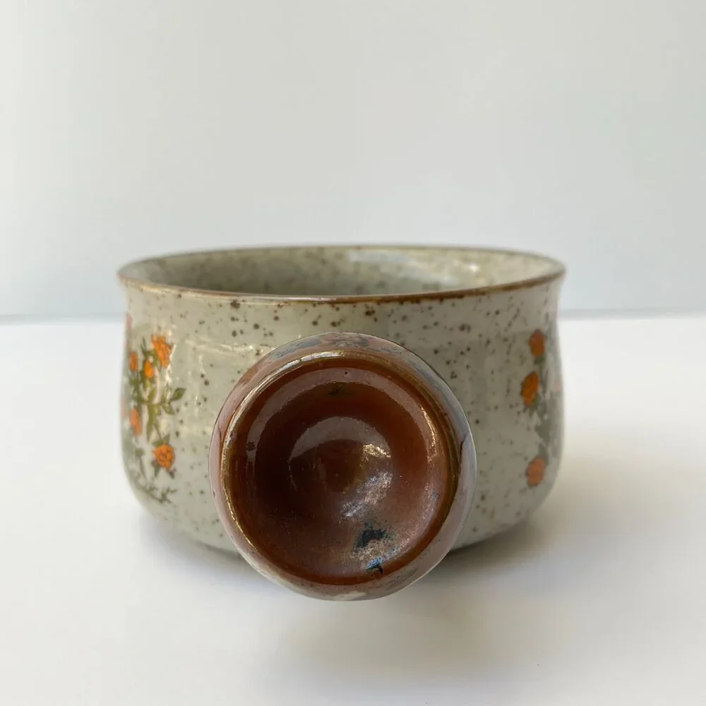 3/$30 🌟 Vintage 70's Takashi Floral Speckled Soup Cup with Handle - Picture 3 of 8